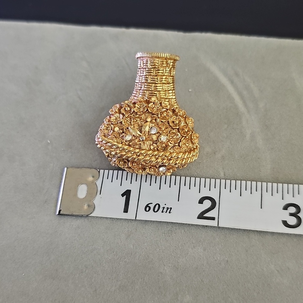 AVON Vintage Rhinestone Perfume Brooch - Picture 9 of 9
